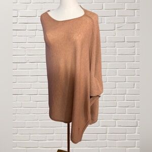 Peter Millar 100% Cashmere Poncho Wrap Texas A&M Logo Camel Tan NWT Luxury Soft